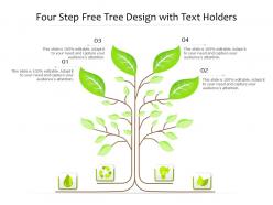 Four step tree design with text holders