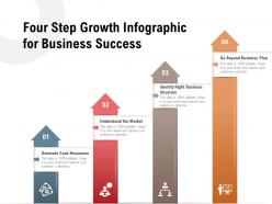 Four step growth infographic for business success