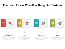 Four step linear workflow design for business