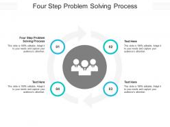 Four step problem solving process ppt powerpoint presentation diagram images cpb