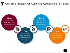 Four step process for audit and compliance ppt slide