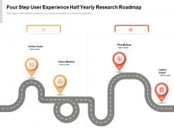 Four step user experience half yearly research roadmap