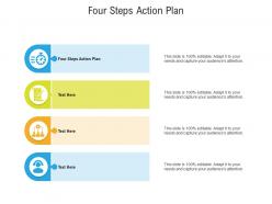 Four steps action plan ppt powerpoint presentation layouts picture cpb