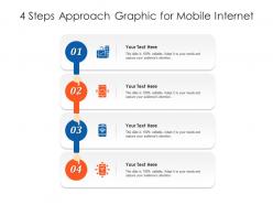 Four steps approach graphic for mobile internet infographic template
