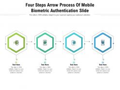 Four Steps Arrow Process Of Mobile Biometric Authentication Slide Infographic Template