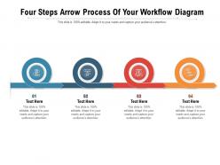 Four steps arrow process of your workflow diagram infographic template