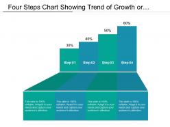 Four Steps Chart Showing Trend Of Growth Or Progression With Process Icons
