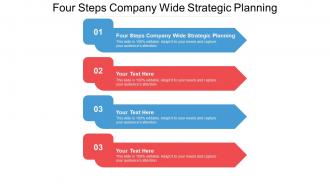 Four steps company wide strategic planning ppt powerpoint presentation cpb
