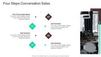 Four Steps Conversation Sales In Powerpoint And Google Slides Cpb