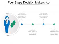 Four steps decision makers icon