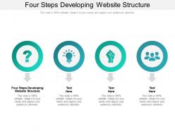 Four steps developing website structure ppt powerpoint presentation gallery sample