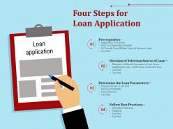 Four Steps For Loan Application