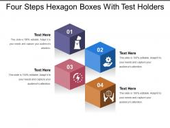 Four steps hexagon boxes with test holders