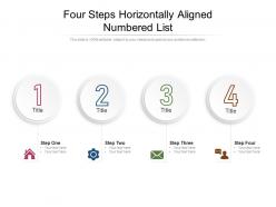 Four steps horizontally aligned numbered list