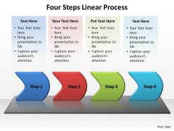 Four steps linear process powerpoint diagram templates graphics 712