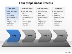 Four steps linear process powerpoint diagram templates graphics 712