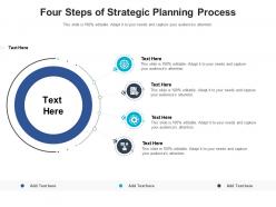 Four steps of strategic planning process infographic template