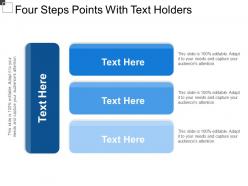 Four steps points with text holders
