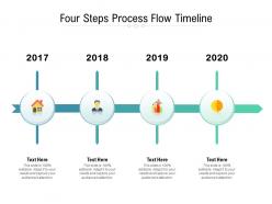 Four steps process flow timeline