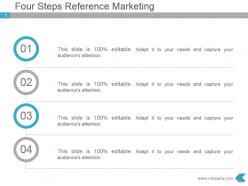 Four Steps Reference Marketing Powerpoint Presentation Design