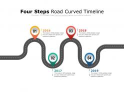 Four steps road curved timeline