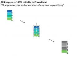 Four steps sales process model flow chart template powerpoint slides