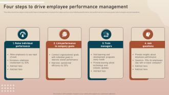 Four Steps To Drive Employee Performance Management Key Initiatives To Enhance