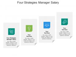 Four strategies manager salary ppt powerpoint presentation professional slide cpb
