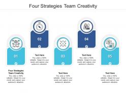 Four strategies team creativity ppt powerpoint presentation inspiration summary cpb