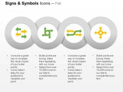 Four symbols for direction ppt icons graphics