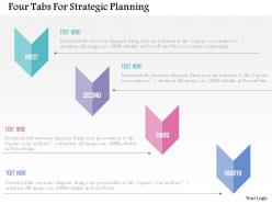 Four tabs for strategic planning flat powerpoint design