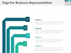 Four tags for business options representation flat powerpoint design