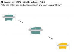 Four tags with data representation flat powerpoint design