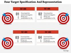Four target specification and representation flat powerpoint design