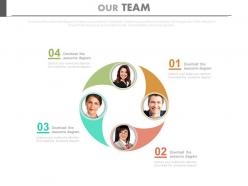 Four Team Members For Business Progress Powerpoint Slides