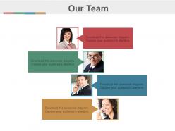 Four team members for communication powerpoint slides