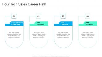 Four Tech Sales Career Path In Powerpoint And Google Slides Cpb