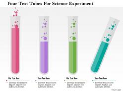 Four Test Tubes For Science Experiment Flat Powerpoint Design