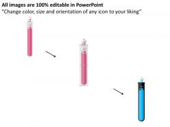 Four test tubes for science experiment flat powerpoint design