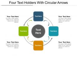 Four text holders with circular arrows