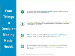 Four things a decision making model needs ppt powerpoint presentation layouts
