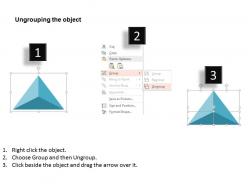 Four triangles for business and management info flat powerpoint design