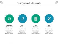 Four types advertisements ppt powerpoint presentation infographics slides cpb