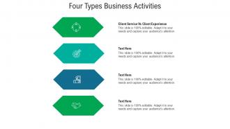 Four types business activities ppt powerpoint presentation model styles cpb