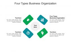 Four types business organization ppt powerpoint presentation ideas infographic template cpb