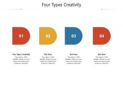Four types creativity ppt powerpoint presentation show icons cpb