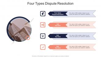 Four Types Dispute Resolution In Powerpoint And Google Slides Cpb