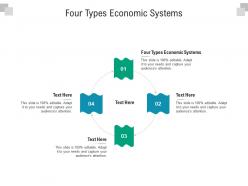 Four types economic systems ppt powerpoint presentation ideas background images cpb