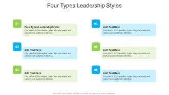 Four Types Leadership Styles In Powerpoint And Google Slides Cpb