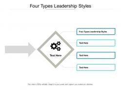 Four types leadership styles ppt powerpoint presentation background image cpb